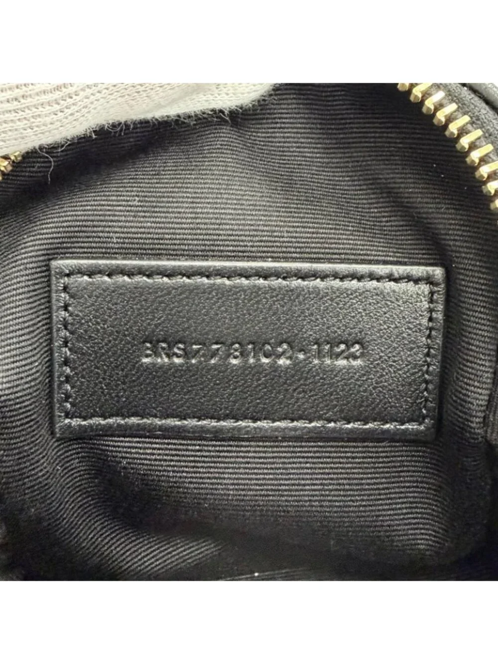 Saint Laurent Paris Cassandra Logo Square Leather Quilted Pouch Black